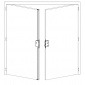 Panikový zámek Assa Abloy N1602, úzký, dvoukřídlové dveře