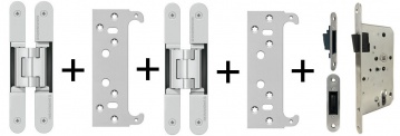 Tectus 240 3D F1 - sada pantů + plechů 240 FZ pro obložkovou zárubeň a magnetického zámku EFB