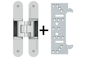 Tectus 340 3D F1 sada pantu + upevňovací plech FZ pro obložkovou zárubeň